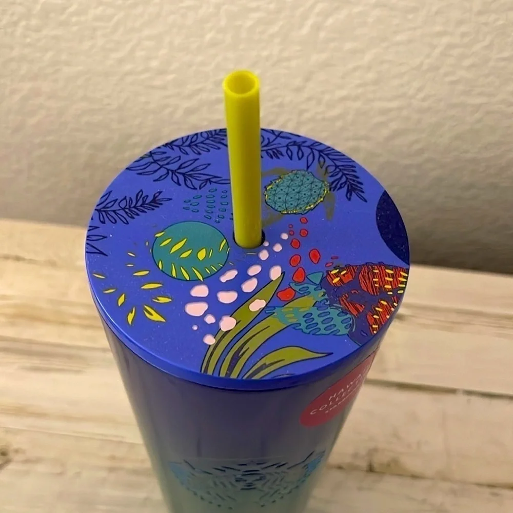 Starbucks Hawaii Collection 24 OZ Stainless Steel Ombré Cold Cup.